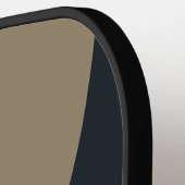 Retro Woestijn Drie Cirkel Streep met Naam Pickleball Paddle (Links Detail)