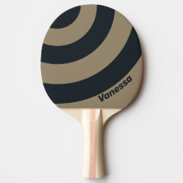 Retro Woestijn Drie Cirkel Streep met Naam Tafeltennisbatje