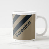 Retro Woestijn Drie Strepen met Naam Grote Koffiekop (Rechts)