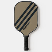 Retro Woestijn Drie Strepen met Naam Pickleball Paddle (Voorkant)