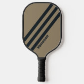 Retro Woestijn Drie Strepen met Naam Pickleball Paddle (Achterkant)