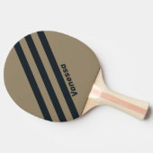 Retro Woestijn Drie Strepen met Naam Tafeltennisbatje (Zijkant)