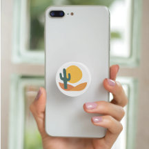 Retro woestijn met cactus