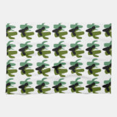Retro woestijn saguaro cactus keukenhanddoek (Horizontaal)