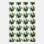 Retro woestijn saguaro cactus keukenhanddoek (Verticaal)