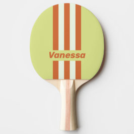 Retro Woestijncactus Speld Strepen met Naam Tafeltennisbatje