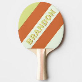 Retro Woestijncactus Vette Strepen met Naam Tafeltennisbatje