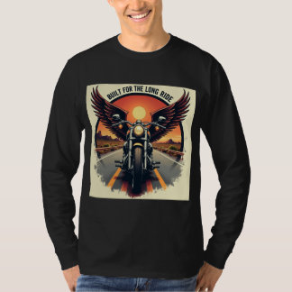 Retro woestijnsnelweg motorfiets broederschap moto t-shirt