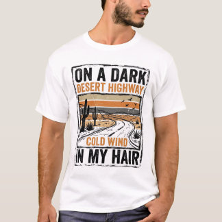 Retro woestijnsnelweg wind grafisch T-shirt ontwer