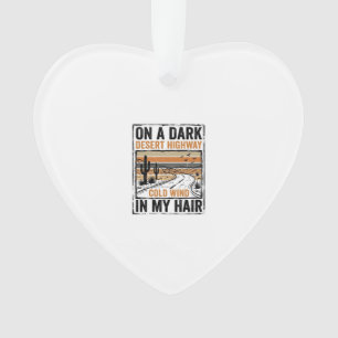 Retro woestijnsnelweg wind grafisch T-shirt ontwer Ornament