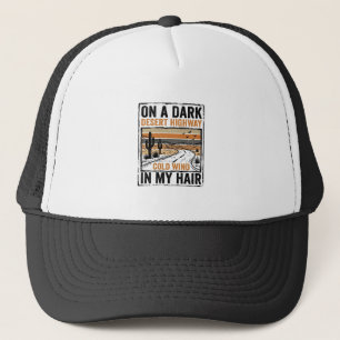 Retro woestijnsnelweg wind grafisch T-shirt ontwer Trucker Pet