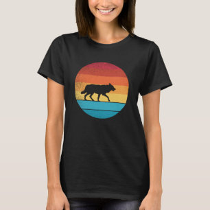 Retro Wolf en schattig dier T-shirt
