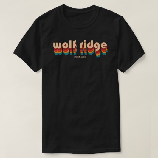 Retro Wolf Ridge Ski T-shirt (Design voorkant)