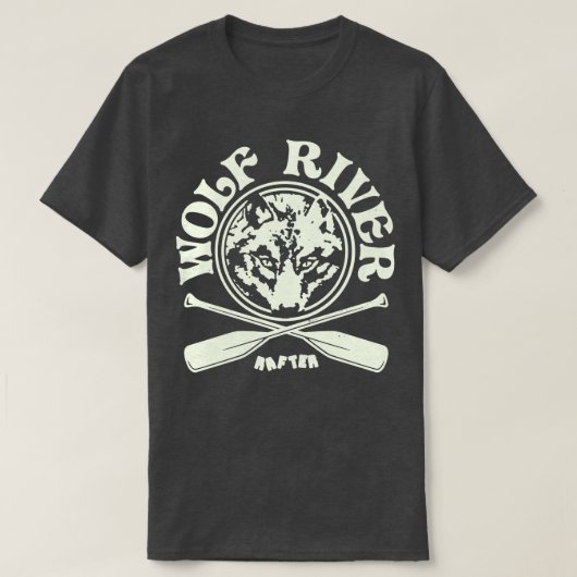 Retro  Wolf River Rafting T-shirt (Design voorkant)