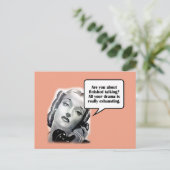 Retro Woman aan de telefoon, Drama Briefkaart (Staand voorkant)