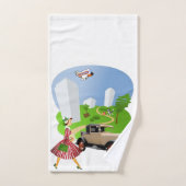 Retro Woman Bad Handdoek (Handdoek)