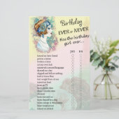  Retro Woman Birthday ooit of nooit game (Staand voorkant)