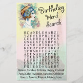  Retro Woman Birthday word search game (Voorkant)