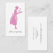 Retro Woman Cupcake Baker Visitekaartje (Voorkant / Achterkant)