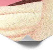 Retro Woman die houder is van een teken Poster (Hoek)