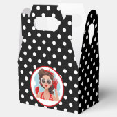 Retro Woman Favor Box Bedankdoosjes (Geopend)