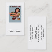 Retro Woman Food Catering Visitekaartje (Voorkant / Achterkant)