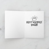 RETRO WOMAN FUNNY QUEEN BIRTHDAY CARDS KAART (Binnen)
