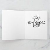 RETRO WOMAN FUNNY QUEEN BIRTHDAY CARDS KAART (Binnen)