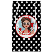 Retro Woman Gift Bag Klein Cadeauzakje (Voorkant)