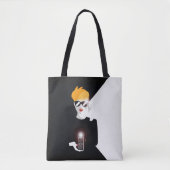 Retro Woman Holding Camera Pop Art. Tote Bag (Voorkant)