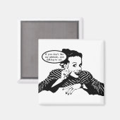 Retro Woman Humor Magneet (Voorkant / Achterkant)