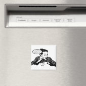 Retro Woman Humor Magneet (Insitu (Vaatwasser))