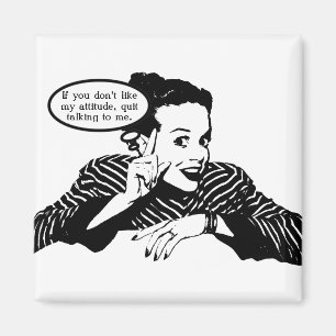 Retro Woman Humor Magneet