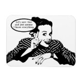 Retro Woman Humor Magneet (Horizontaal)