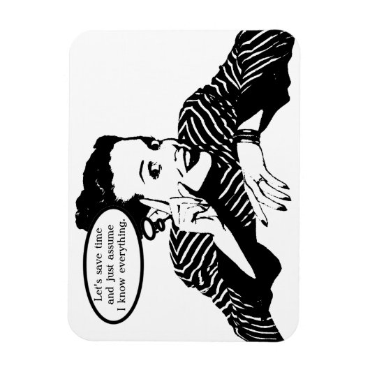 Retro Woman Humor Magneet (Verticaal)