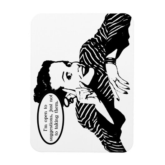 Retro Woman Humor Magneet (Verticaal)