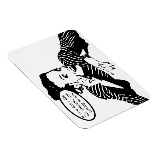 Retro Woman Humor Magneet (Rechterzijde)