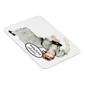 Retro Woman Humor Magneet (Rechterzijde)