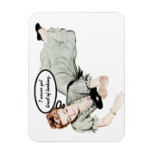 Retro Woman Humor Magneet (Verticaal)