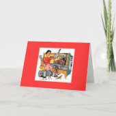 Retro Woman in Kitchen Kaart (Voorkant)