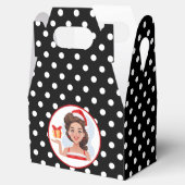 Retro Woman kerstcadeaudoos Bedankdoosjes (Geopend)