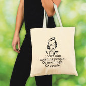 Retro Woman Morning People Canvas tas