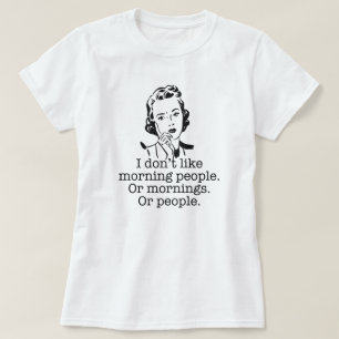 Retro Woman Morning People T-Shirt