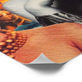 Retro Woman Sci-Fi Collage Poster (Hoek)