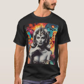 Retro Woman Sci-Fi Collage T-shirt (Voorkant)