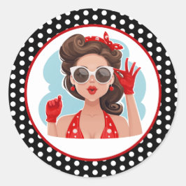 Retro Woman Sticker