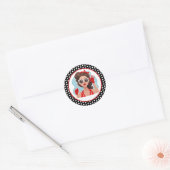 Retro Woman Sticker (Envelop)