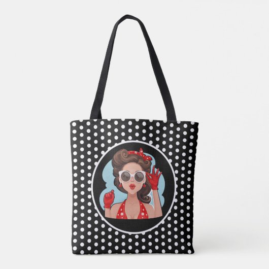 Retro Woman Tas (Achterkant)