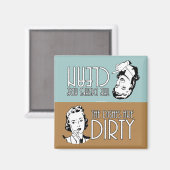 Retro Women Clean/Dirty Dishwasher Kitchen Dishes Magneet (Voorkant / Achterkant)