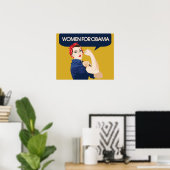 Retro Women for Obama Poster (Thuiskantoor)